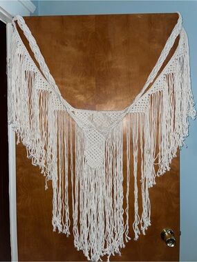 custom handmade boho natural whimsycore cottagecore macrame wall art decoration